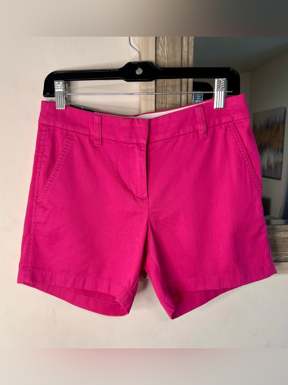 J. Crew Hot Pink Cotton Blend Bermuda Shorts